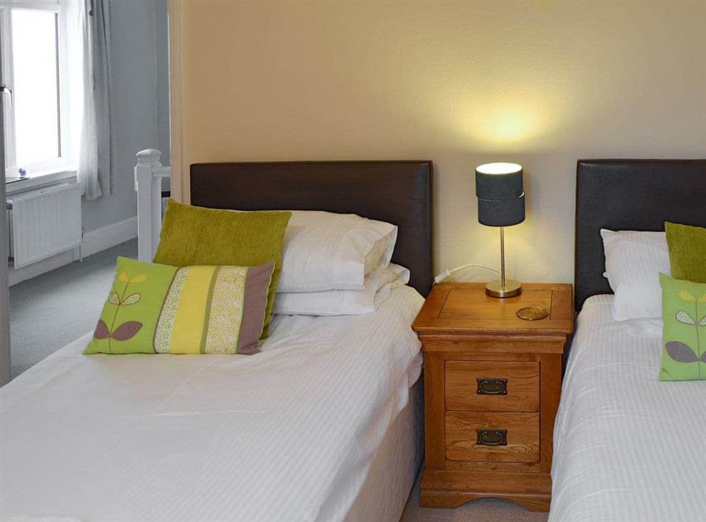 Comfortable twin bedroom at Hillside in Praa Sands, near Penzance, Cornwall