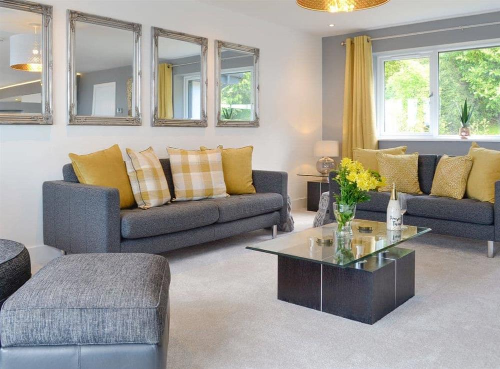 Comfy seating within the living area at Hillside Retreat in Prestatyn, Denbighshire