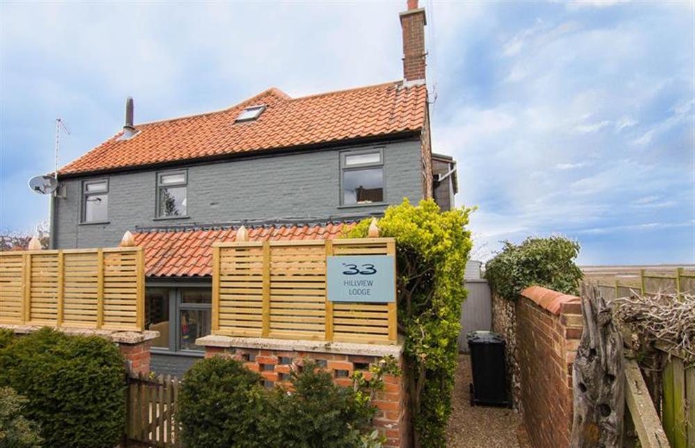 Front elevation at Hillview Lodge, Brancaster Staithe near Kings Lynn