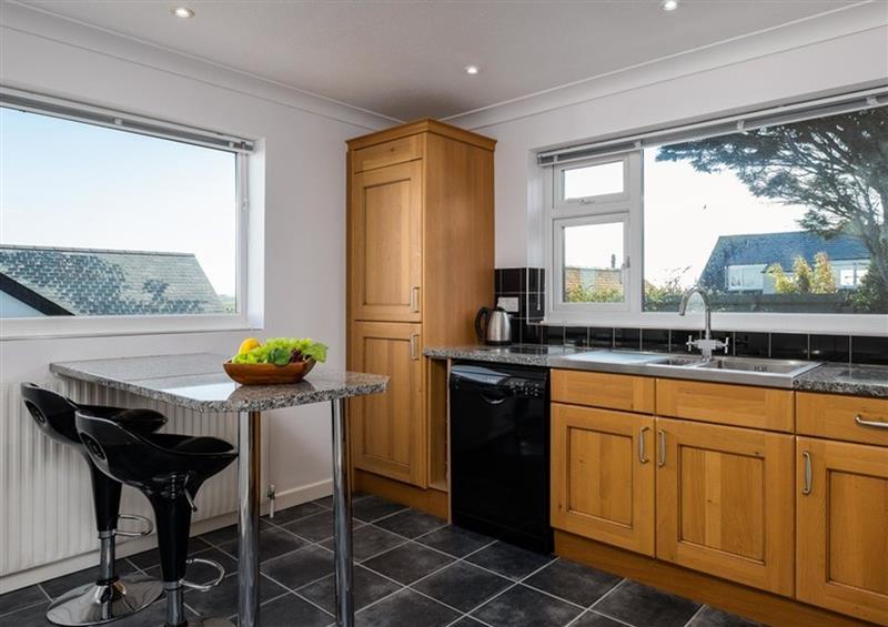 This is the kitchen at Hillview, Polzeath