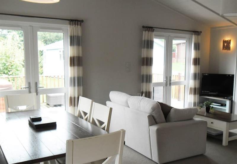 Inside the Deluxe at Hilton Woods in Whitstone, Cornwall