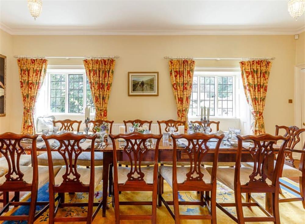 Impressive dining room at Hinton Manor in Hinton Manor, England