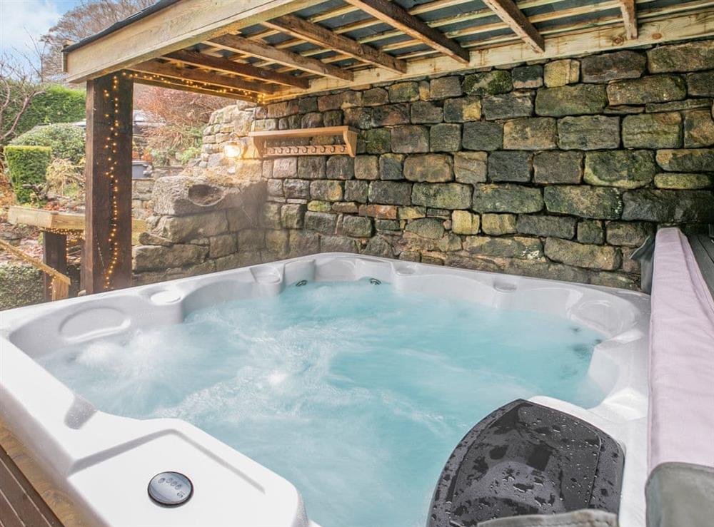 Hot tub at Hob Cote in Midgehole, Hebden Bridge, West Yorkshire