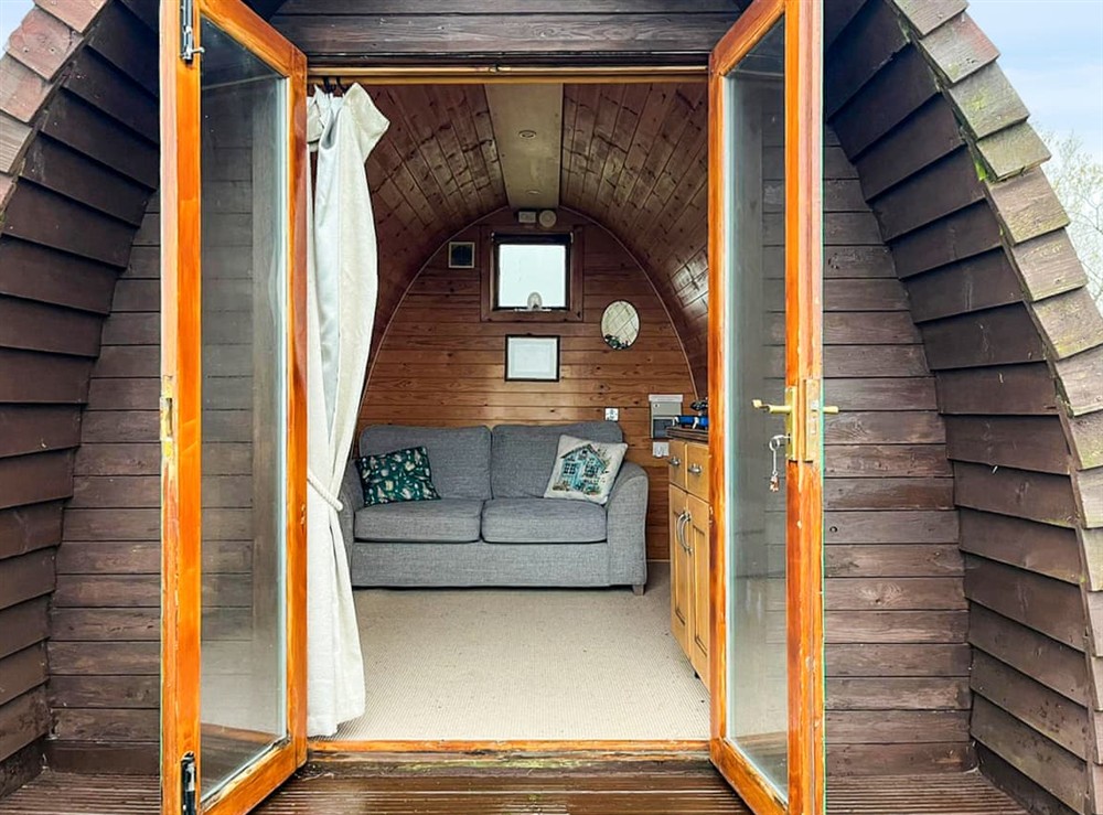 Open plan living space at Hobbit Hollow in Medomsley, Durham