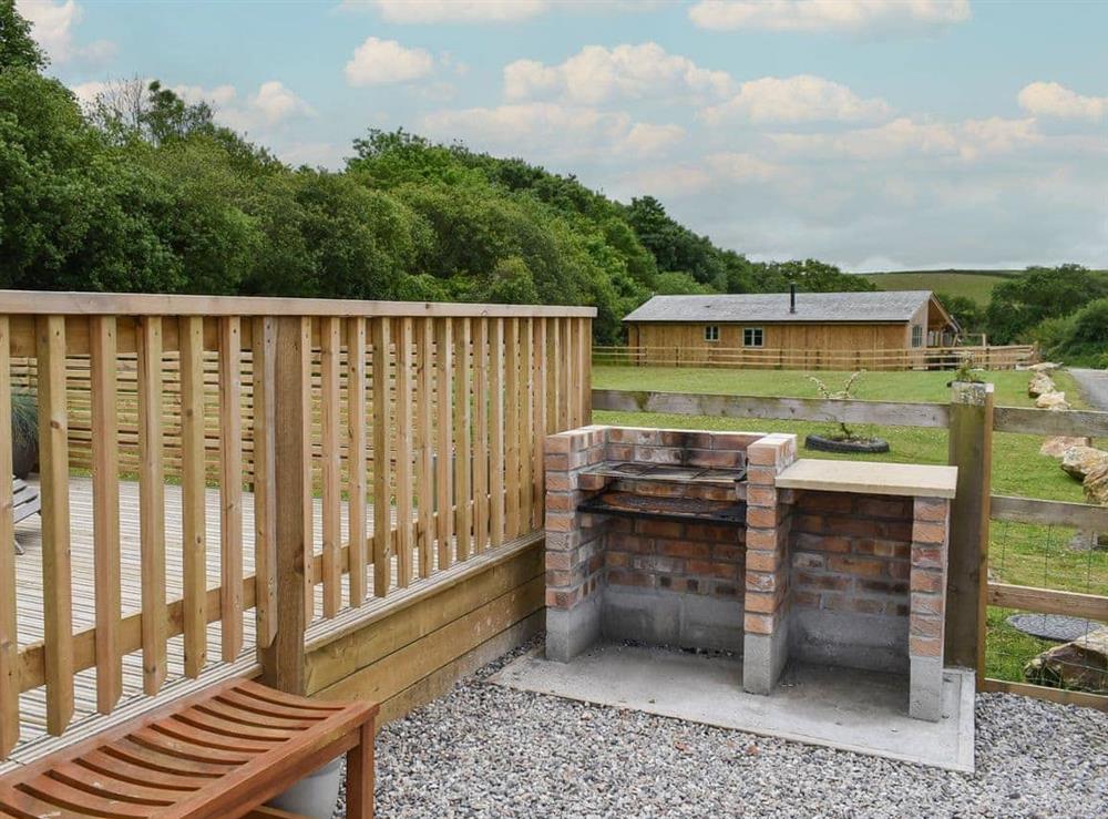 Built-in-BBQ at Hobby Lodge in St Columb, Cornwall