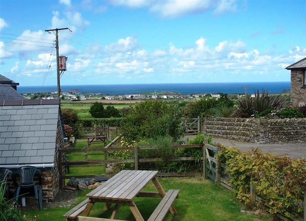 Garden and view at Hobbys in Tintagel