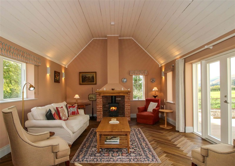 The living room at Hoddell Pitch Cottage, Kinnerton near New Radnor