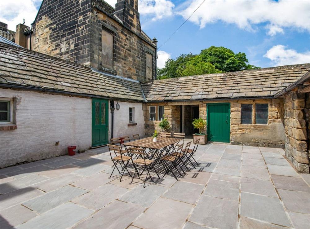 Outdoor area at Hodroyd Hall in Holmfirth, West Yorkshire