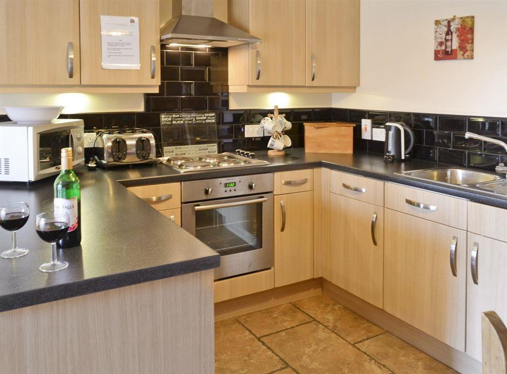 Comprehensively-equipped kitchen at Hoggard Cottage in Muston, Filey, North Yorkshire