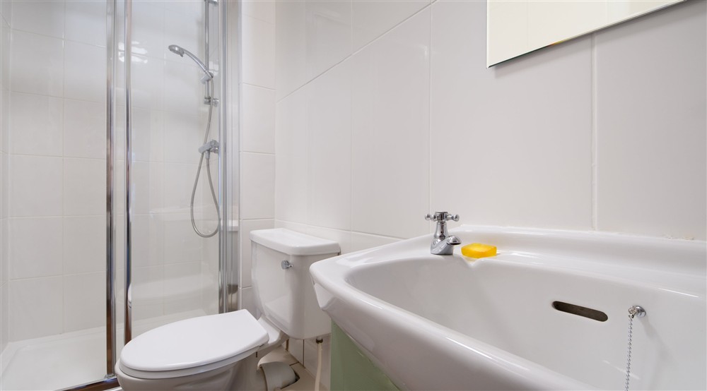 The shower room at Holeslack Cottage in Kendal, Cumbria