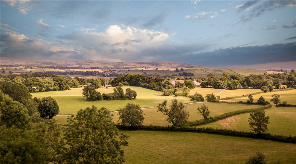 The view towards Sizergh Castle from Holeslack Cottage, Cumbria at Holeslack Farmhouse in Kendal, Cumbria