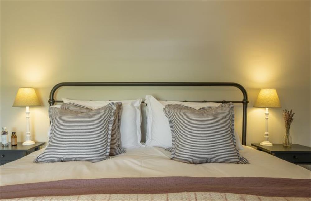 First floor: Super-king size bed at Holkham Skies, Wells-next-the-Sea
