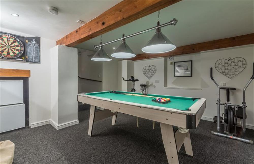 Basement: Games room with darts, table football and various games at Holland House, Docking near Kings Lynn