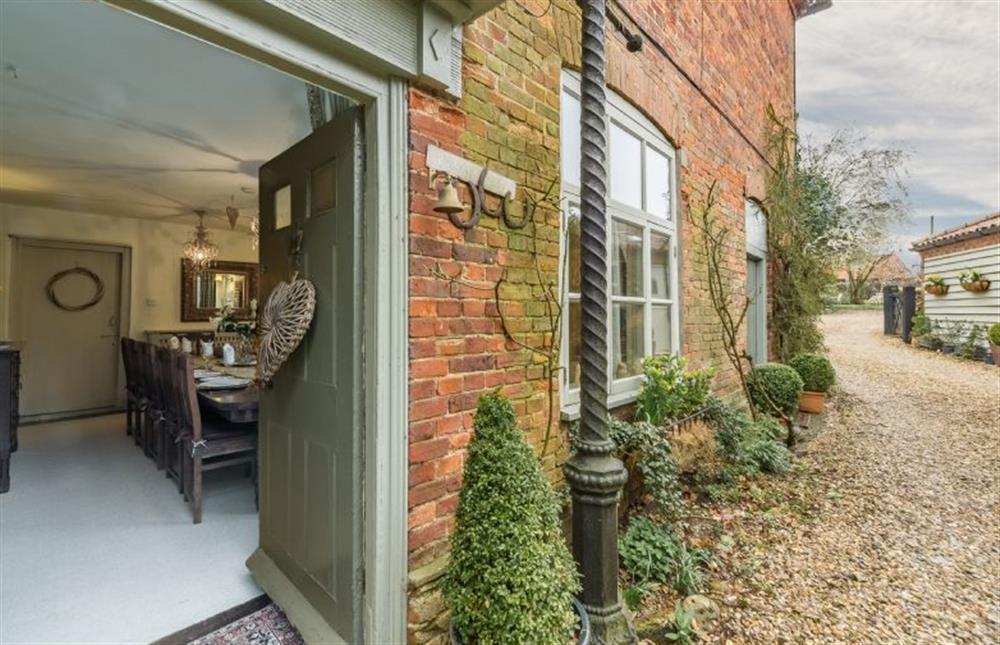 Ground floor: Entrance to Holland house by the driveway at Holland House, Docking near Kings Lynn