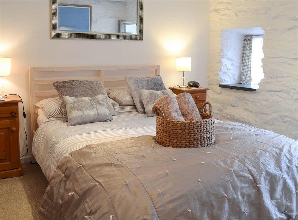 Comfortable double bedroom at Hollies Cottage in Goonhavern, near Perranporth, Cornwall