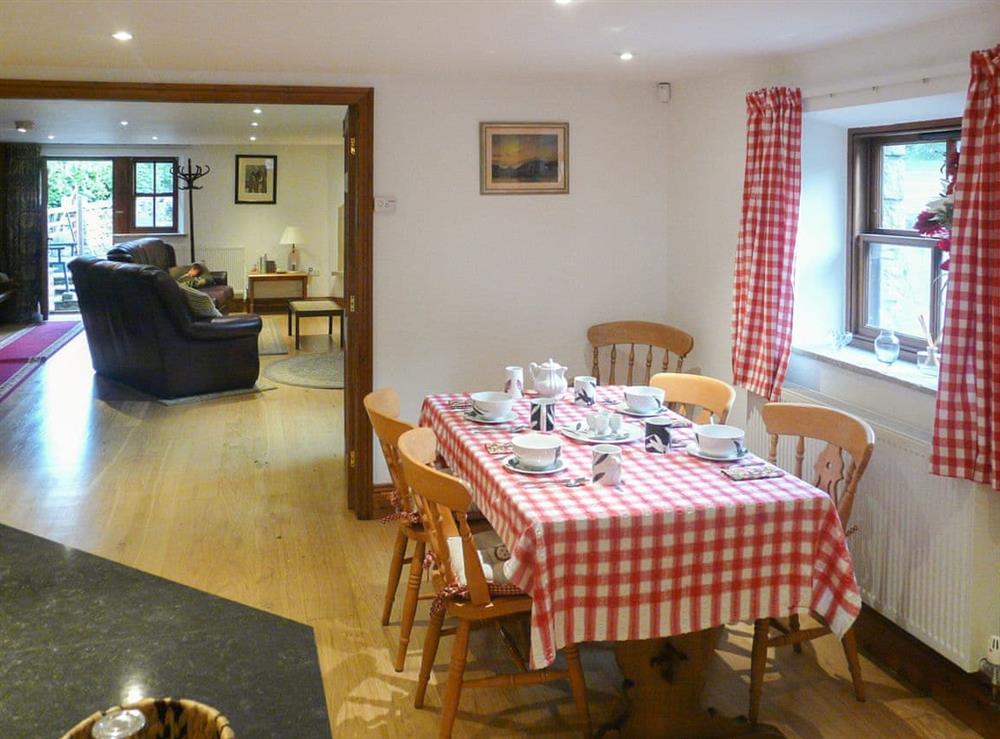 Plenty of room for everyone in the large dining kitchen at Hollin Bank Cottage in Salterforth, near Barnoldswick, Lancashire, England
