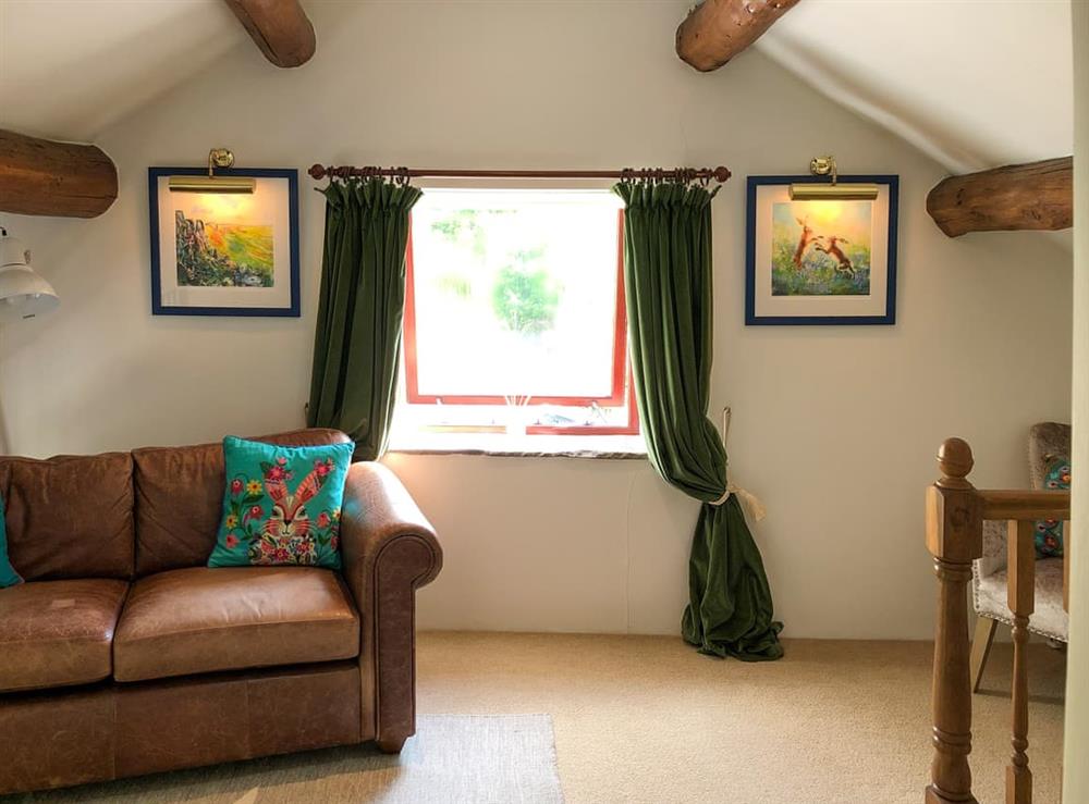 Living area at Hollowcowhey Farm Cottage in Macclesfield, Cheshire