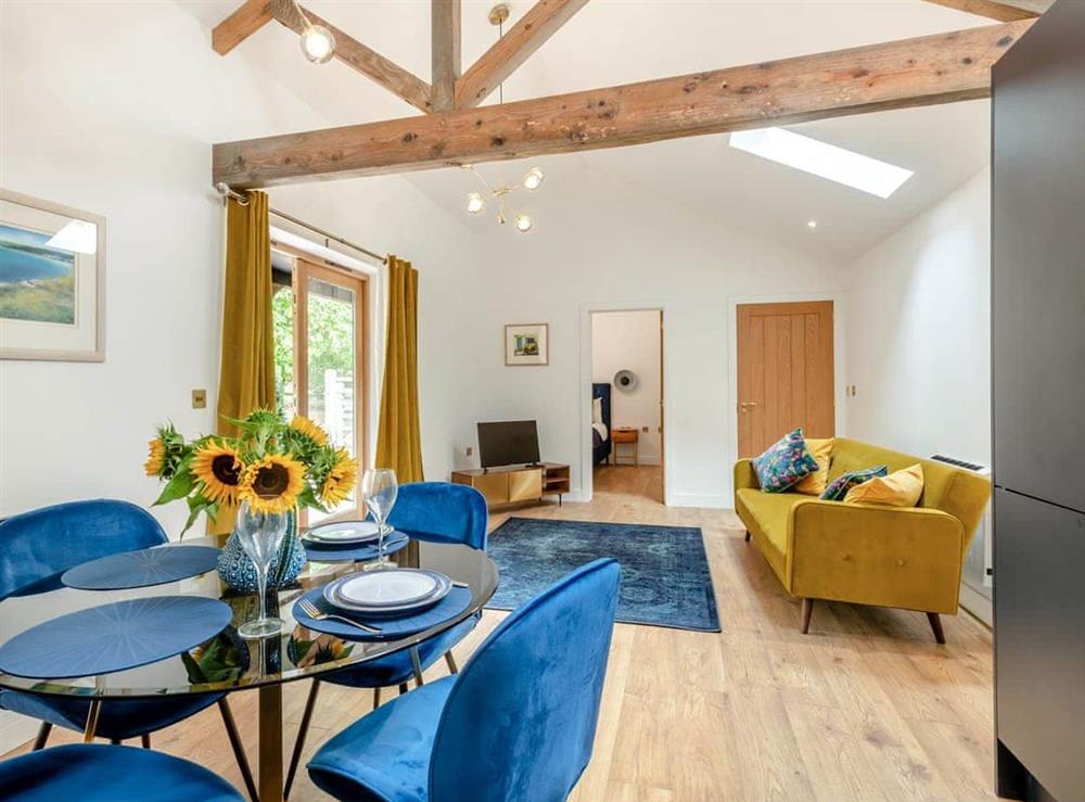 Open plan living space at Holly Barn in Dunston, near Norwich, Norfolk