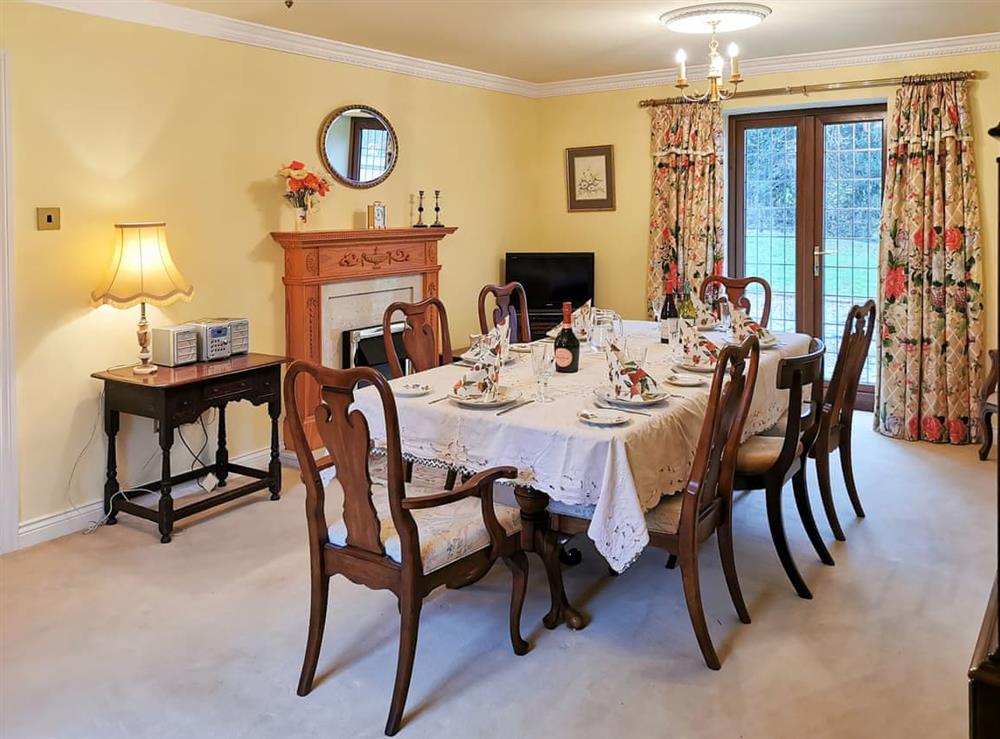 Dining room at Holly Barn in Weston Rhyn, near Oswestry, Shropshire