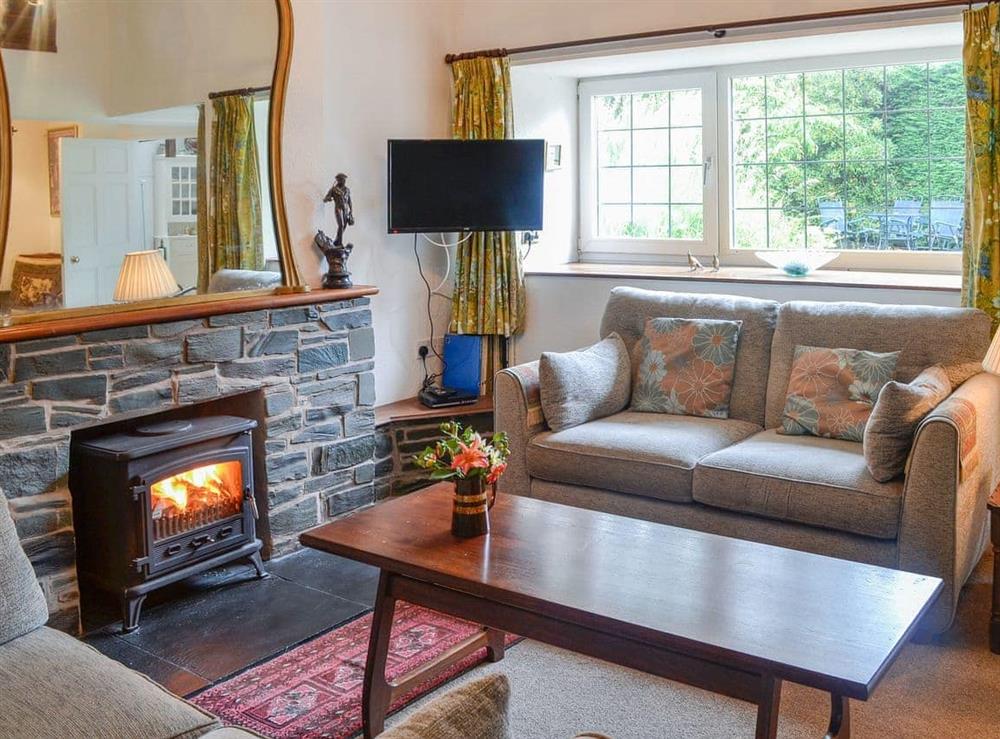 Warm, living room at Holly Cottage in Colvend, near Rockcliffe, Kirkcudbrightshire