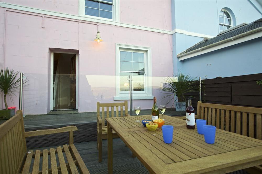 Furnished decking with beautiful views over Salcombe (photo 4) at Holly Cottage in Devon Road, Salcombe