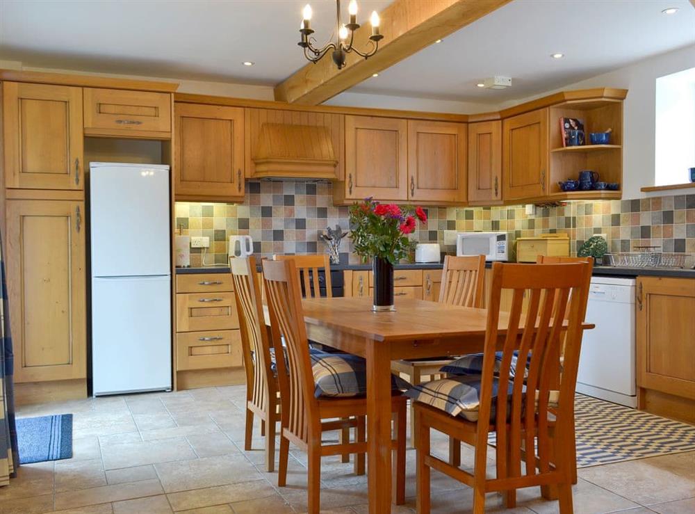 Large open plan kitchen/dining room at Holly Cottage in Handley, near Chesterfield, Derbyshire