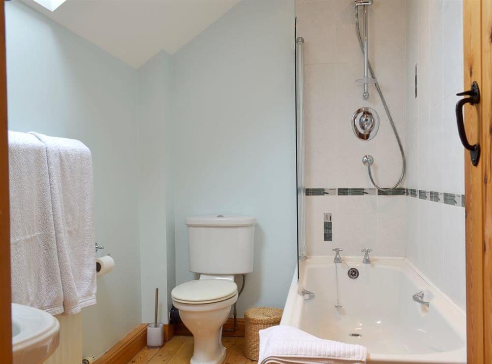Lovely family bathroom at Holly Cottage in Handley, near Chesterfield, Derbyshire