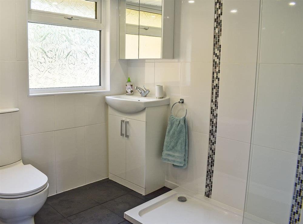 Shower room at Holly Cottage in Roud, Isle of Wight