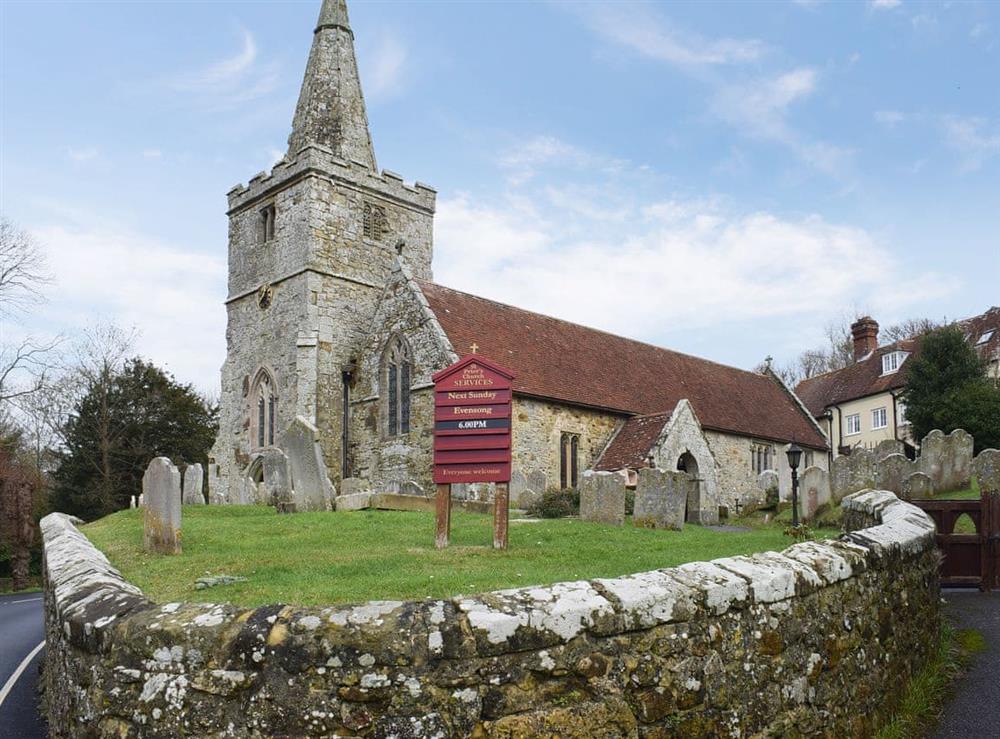 The medieval St Peter’s church, Shorwell at Holly Cottage in Roud, Isle of Wight