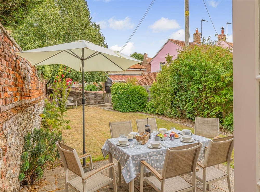 Patio at Holly House in South Creake, near Fakenham, Norfolk