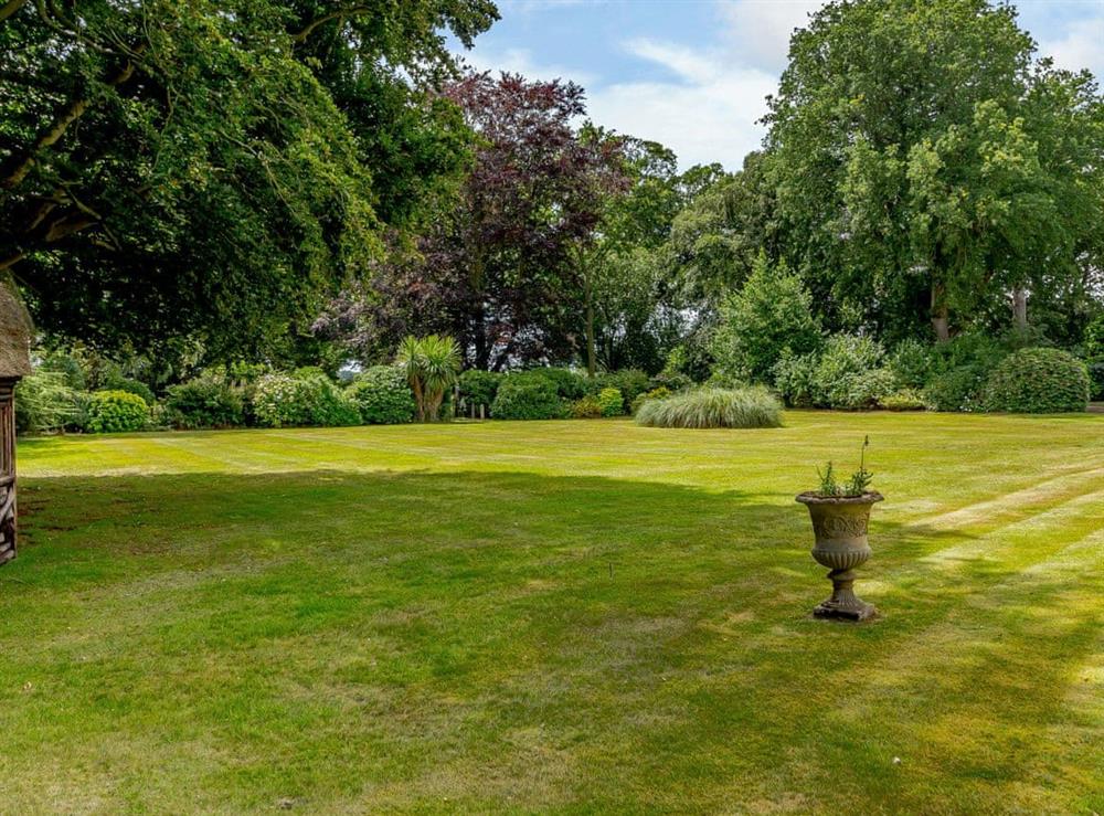 Garden and grounds at Holly House in Worstead, near North Walsham, Norfolk