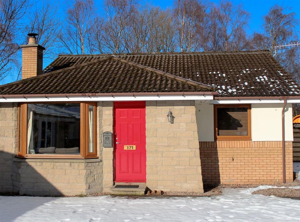 Exterior in Winter at Holly Lodge in Aviemore, Highland, Inverness-Shire