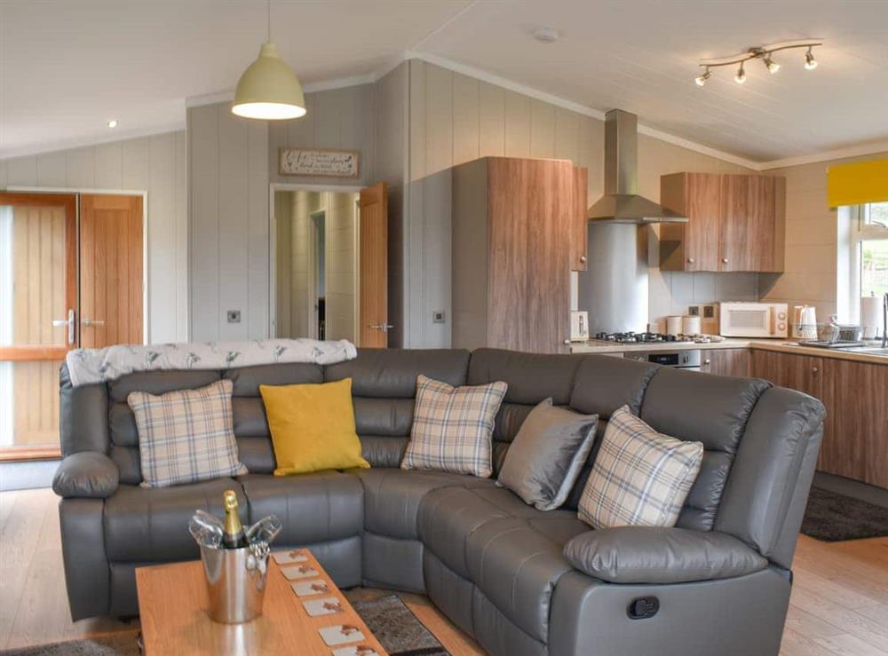 Open plan living space at Holly Lodge in Holywell, Clwyd