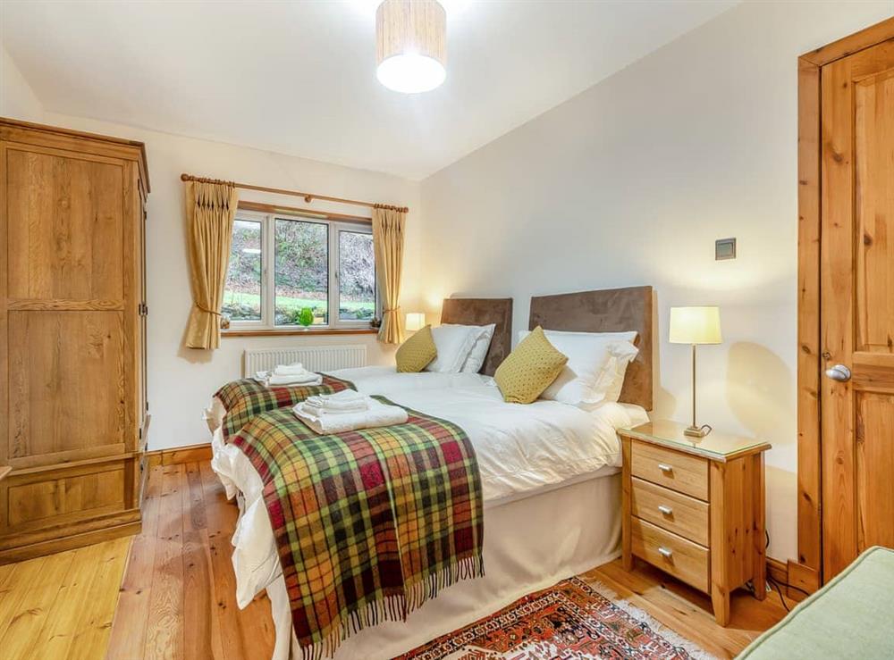 Twin bedroom at Holly Tree Lodge in Kilmun, near Dunoon, Argyll