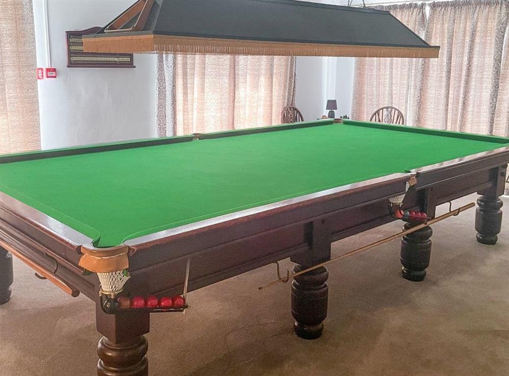 Snooker room at Holly in Woolsery, near Clovelly, Devon