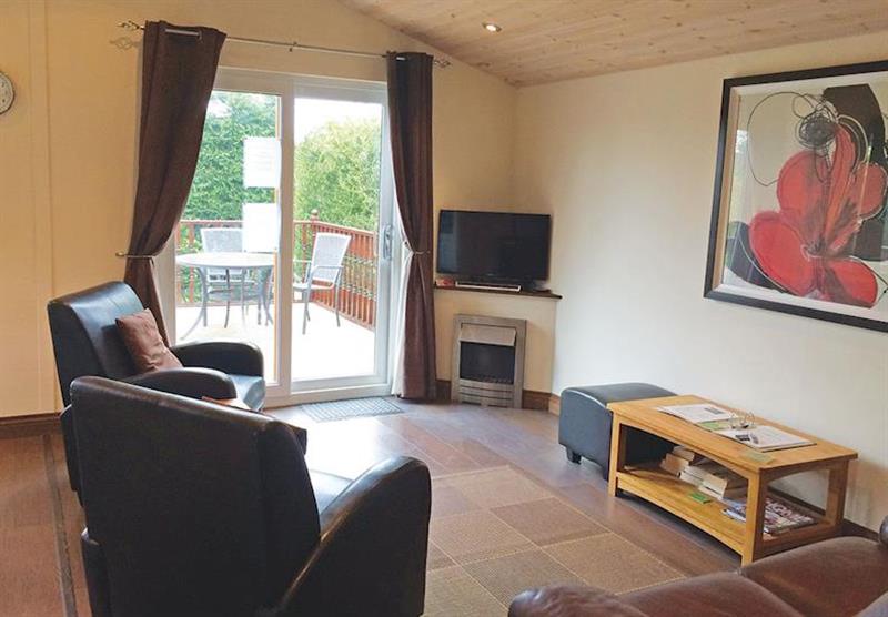 Living room in Lavender Lodge at Hollybrook Lodges in Easingwold, Yorkshire