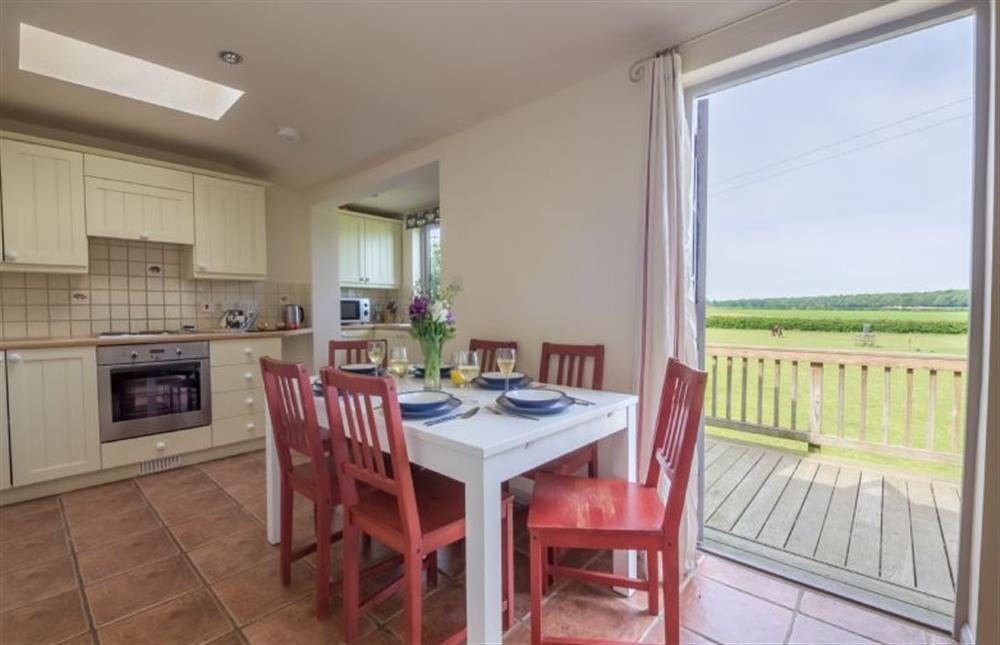 Ground floor: The kitchen opens onto the decking at Hollyhock, Houghton near Kings Lynn