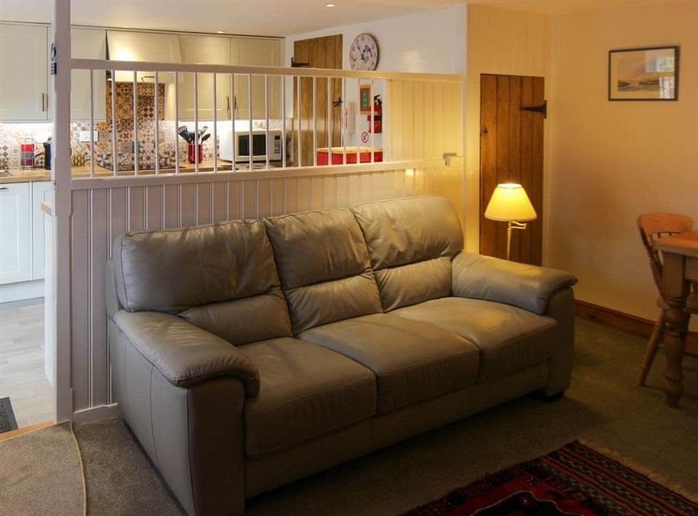 Open plan living space at Hollyhocks Cottage in Docking, Norfolk