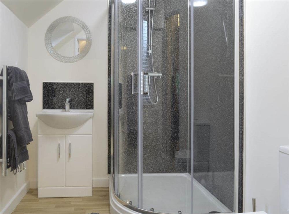 Fully appointed shower room at Hollys Barn in East Brent, near Burnham-on-Sea, Somerset