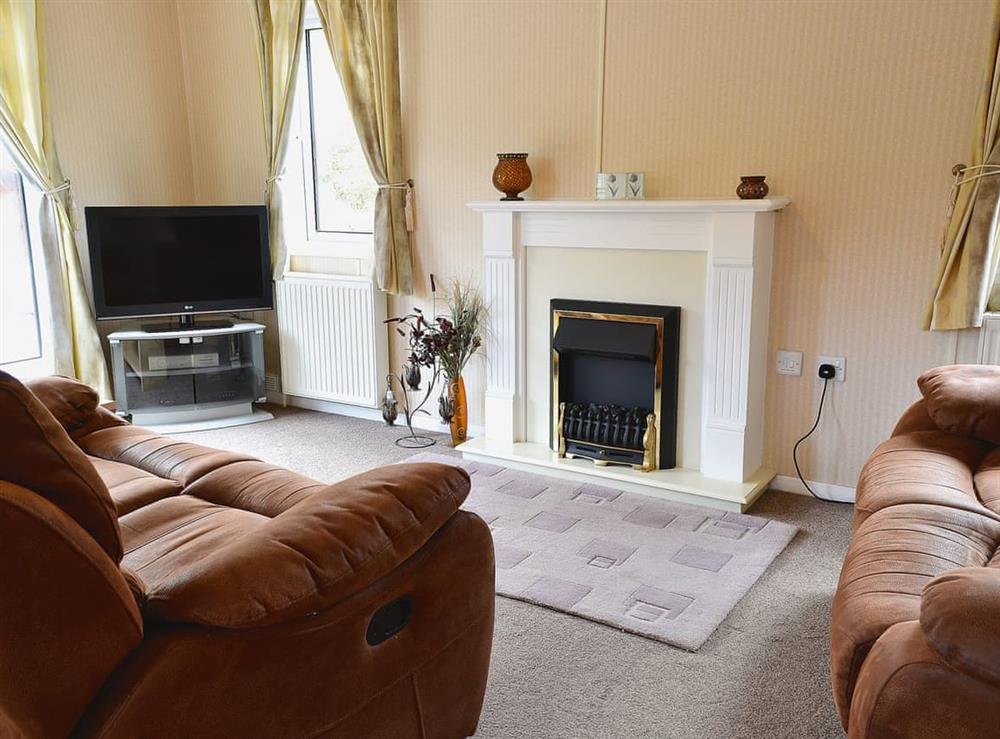 Living room at Hollys Lodge in Kirkby Stephan, Cumbria
