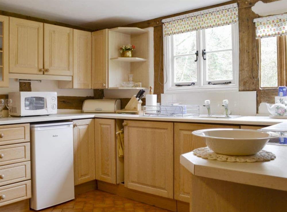 Well equipped kitchen at Hollywall Croft in Stoke Prior, near Leominster, Herefordshire