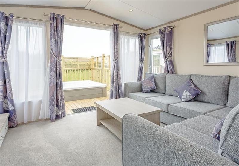 Living room in the Platinum Caravan Four Plus VIP (Pet) at Holmans Wood in Chudleigh, South Devon