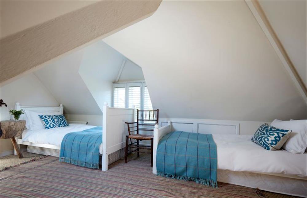 Bedroom three, twin room at Holmbush, Thornham near Hunstanton