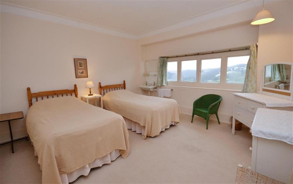 A second twin bedroom with views to the front of the property. at Holmbush in Withypool