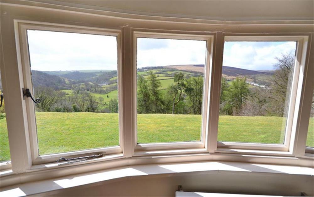 The superb moorland views enjoyed from the sitting room. at Holmbush in Withypool