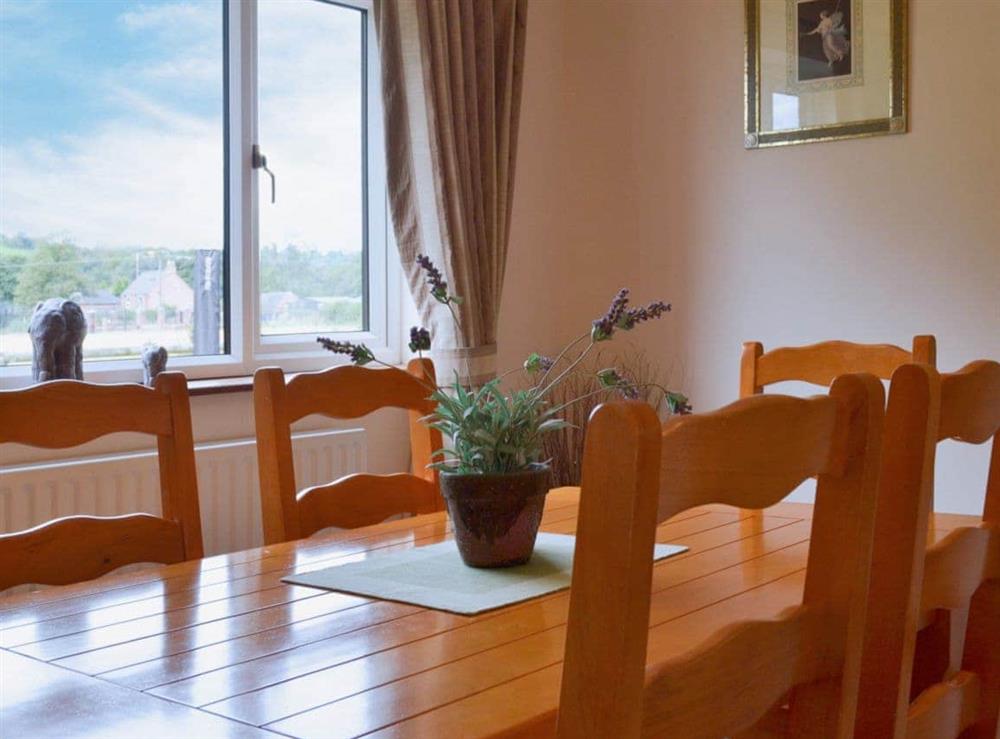 Family sized dining room at Holme View in Clifton, near Ashbourne, Derbyshire