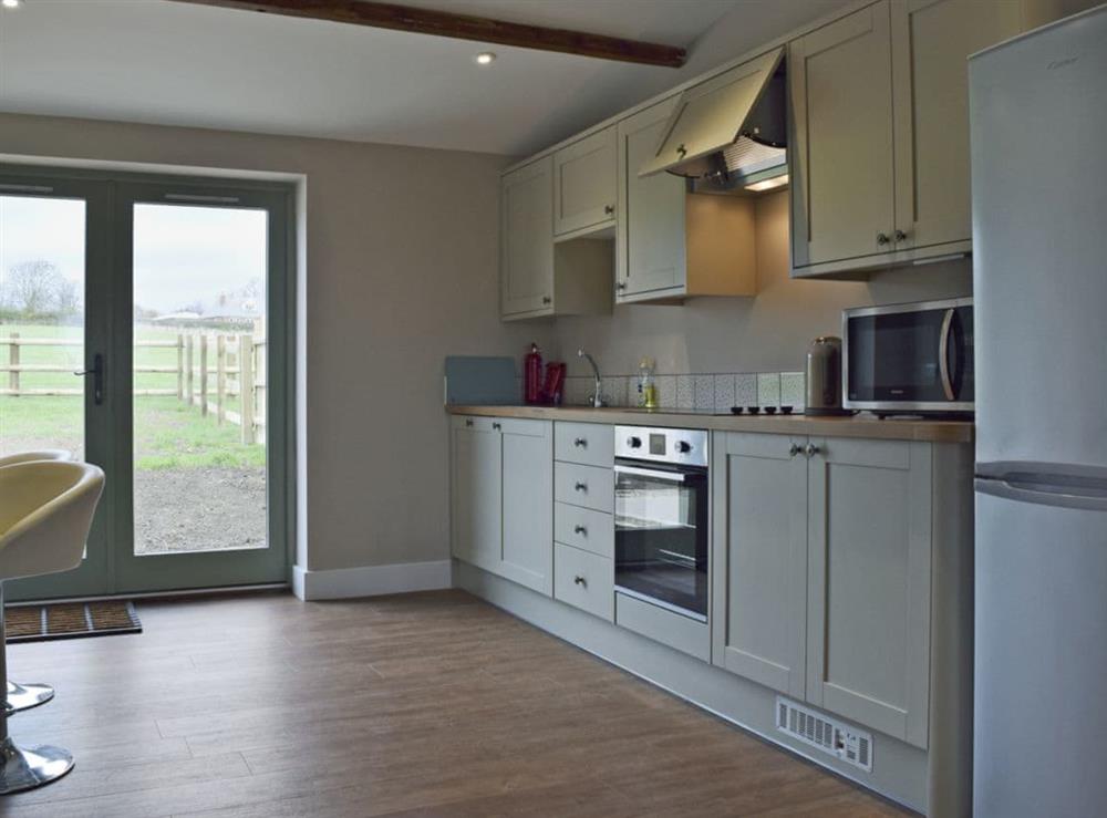 Immaculately presented kitchen area at Wagtail Cottage, 