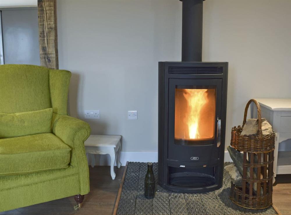 Warm and toasty wood burner at Waxwing Cottage, 