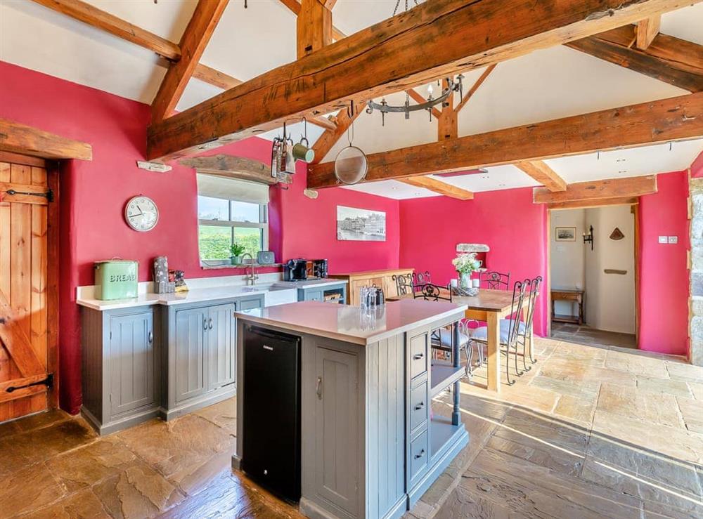 Kitchen area at Holmeside Barn in Grewelthorpe, near Ripon, North Yorkshire