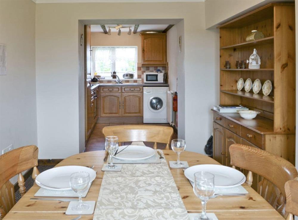 Open-aspect from dining room to kitchen at Holmlea in Newtown, near Silloth, Cumbria